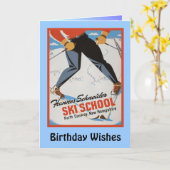 Verjaardagswensen, Hannes Schneider Skischool Kaart (Gele Bloem)