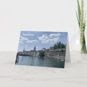 Verjaardagswensen in Zürich Zwitserland Kaart