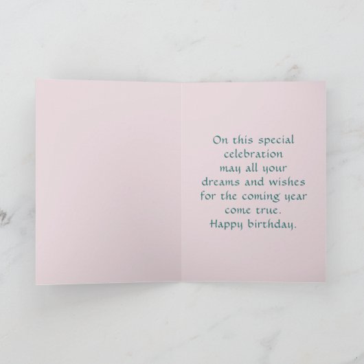 Verjaardagswensen Kaart met boodschap (Binnen)