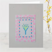 Verjaardagswensen Kaart met letters  (Gele Bloem)