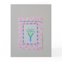 Verjaardagswensen Kaart met letters 