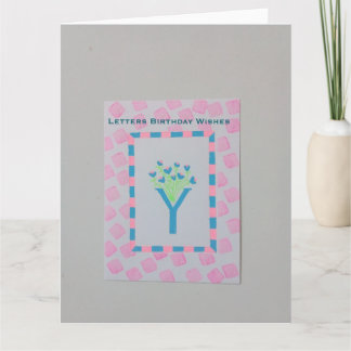 Verjaardagswensen Kaart met letters 
