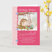 Verjaardagswensen kleindochter wenskaart kaart (Gele Bloem)