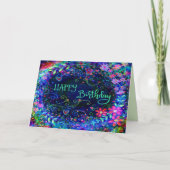 Verjaardagswensen Krans  Floral Inspirivity Kaart (Voorkant)