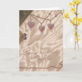 Verjaardagswensen met een vintage uitstraling kaart (Gele Bloem)