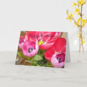 Verjaardagswensen met heldere Tulp Kaart (Gele Bloem)