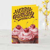 Verjaardagswensen met kleurplaat voor geliefde kaart (Gele Bloem)