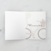 Verjaardagswensen met oude fiets kaart (Binnen)