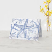 Verjaardagswensen nautische zeesterren kaart (Gele Bloem)