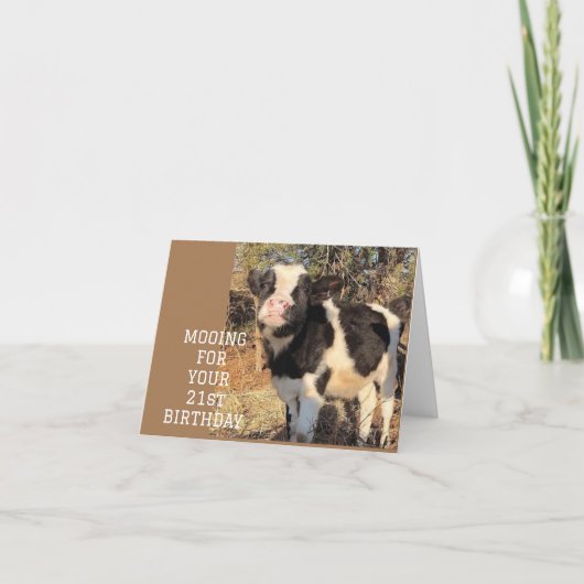 VERJAARDAGSWENSEN OP UW **21e VERJAARDAG** Kaart (Voorkant)