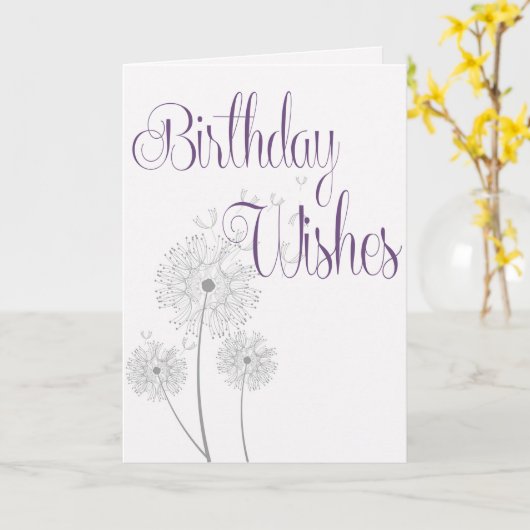 Verjaardagswensen Paardenbloem Kaart (Gele Bloem)