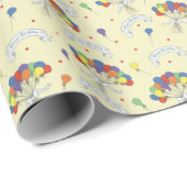 Verjaardagswensen - Pastelgeel Cadeaupapier (Rol Hoek)