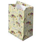 Verjaardagswensen - Pastelgeel Medium Cadeauzakje (Voorkant Gekanteld)