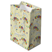 Verjaardagswensen - Pastelgeel Medium Cadeauzakje (Achterkant Gekanteld)
