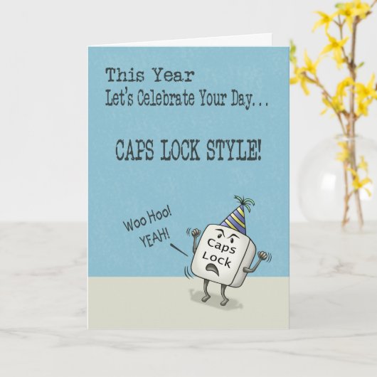 Verjaardagswensen, Petten Lock Style Kaart (Gele Bloem)