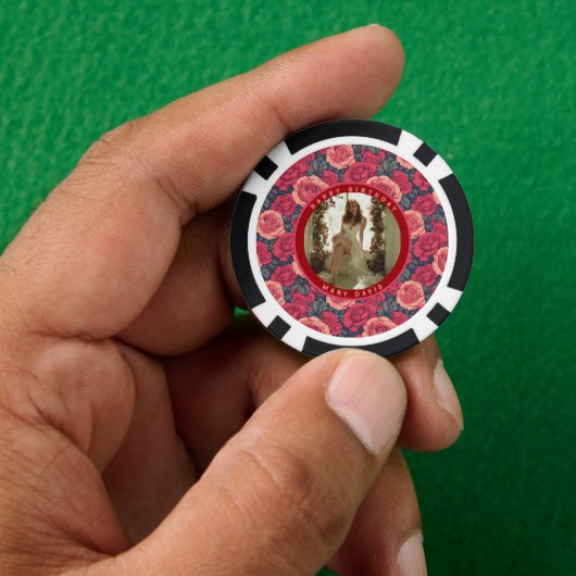Verjaardagswensen Poker Chips (Hand)