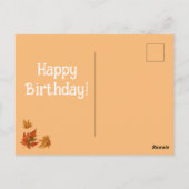 Verjaardagswensen & Pompoen Spice Kusjes Briefkaart (Achterkant)