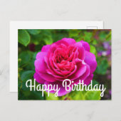 Verjaardagswensen Prinses Anne Roos #1 Ansichtkaar Briefkaart (Voorkant / Achterkant)