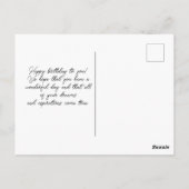 Verjaardagswensen Roze Taart Ansichtkaart Briefkaart (Achterkant)