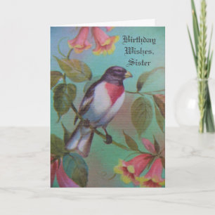Verjaardagswensen, Siste, , roodborstvogel. Kaart