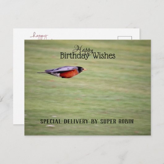 Verjaardagswensen Special Delivery Ansichtkaart Briefkaart (Voorkant / Achterkant)