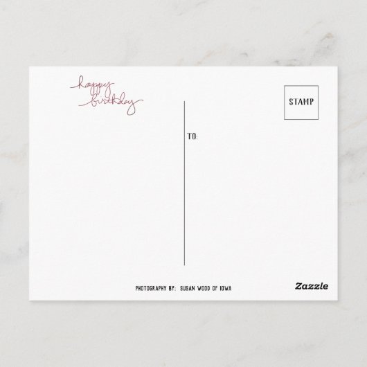 Verjaardagswensen Special Delivery Ansichtkaart Briefkaart (Achterkant)