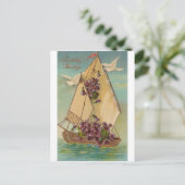 Verjaardagswensen uit het verleden briefkaart (Staand voorkant)