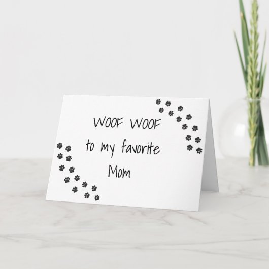 VERJAARDAGSWENSEN ** VAN JE HOND** HOND MAMA KAART (Voorkant)