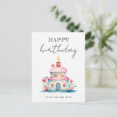 Verjaardagswensen Verjaardagstaart Huis Makelaardi Briefkaart (Staand voorkant)