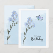 "Verjaardagswensen vlinder" (Voorkant / Achterkant)