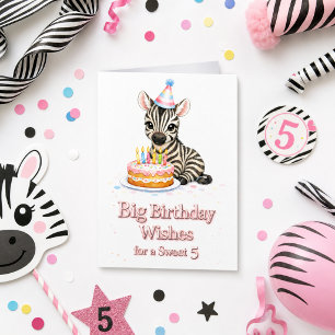 Verjaardagswensen voor 5 jaar leuk kaartje met zeb kaart
