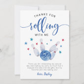 Verjaardagswensen voor Bowling Blue Bedankt dat je (Voorkant)