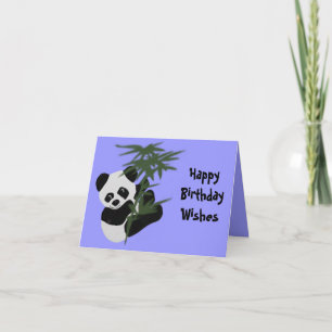 Verjaardagswensen voor de kleine panda kaart