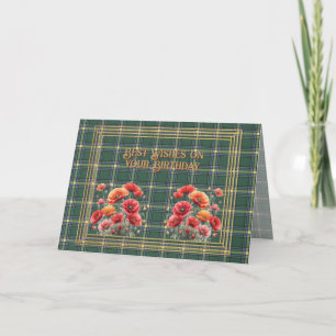 Verjaardagswensen voor de tartan van de provincie kaart