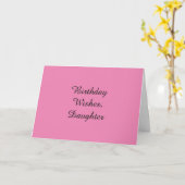 Verjaardagswensen voor een dochter, op roze. kaart