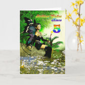 Verjaardagswensen voor een nichtje van 5 jaar van  kaart (Gele Bloem)