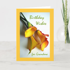 Verjaardagswensen voor een oma, Mango Calla Lily Kaart