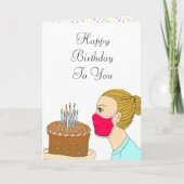 Verjaardagswensen voor het coronavirus kaart (Voorkant)