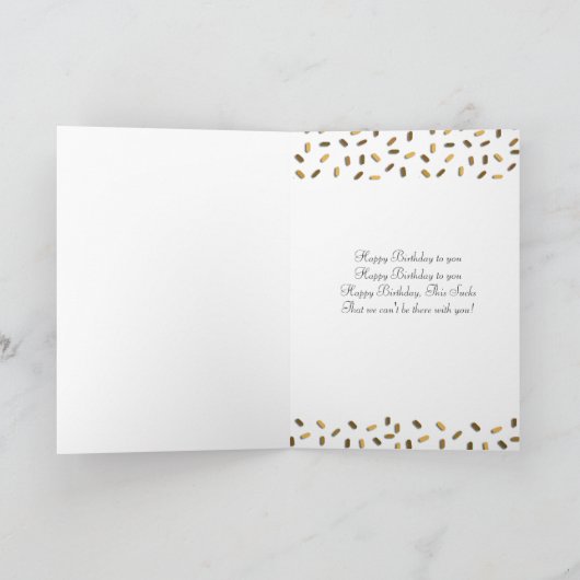 Verjaardagswensen voor het coronavirus kaart (Binnen)