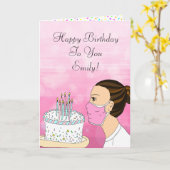 Verjaardagswensen voor het coronavirus kaart (Gele Bloem)