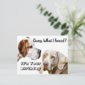 Verjaardagswensen voor honden briefkaart (Staand voorkant)