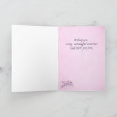 Verjaardagswensen voor jou Waterverf Flowers Kaart (Binnen)