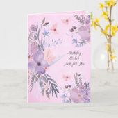 Verjaardagswensen voor jou Waterverf Flowers Kaart (Gele Bloem)