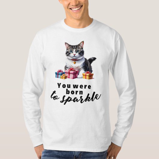 Verjaardagswensen voor kattenliefhebbers t-shirt (Voorkant)