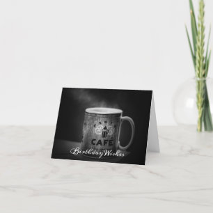 Verjaardagswensen voor koffieliefhebbers kaart
