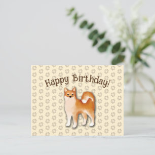 Verjaardagswensen voor Shiba Inu-hond illustratie Briefkaart