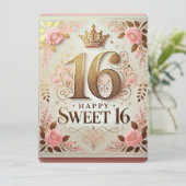 Verjaardagswensen voor Sweet 16 Kaarten (Staand voorkant)