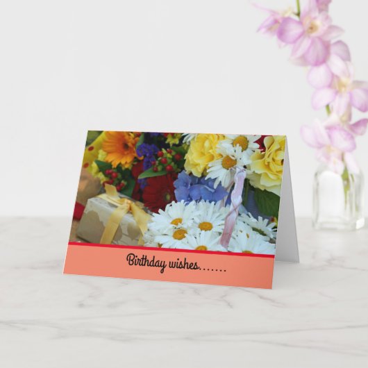 Verjaardagswensen Vouwkaart Kaart (Orchidee)