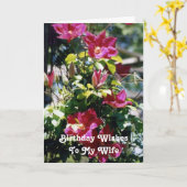 Verjaardagswensen, Vrouw,  Clematis bloeit. Kaart (Gele Bloem)