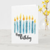 Verjaardagswensen Watercolor Kaart (Gele Bloem)